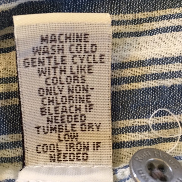 Ruff Hewn Blue Button Down Top Shirt Cap Sleeve XL - Picture 6 of 6